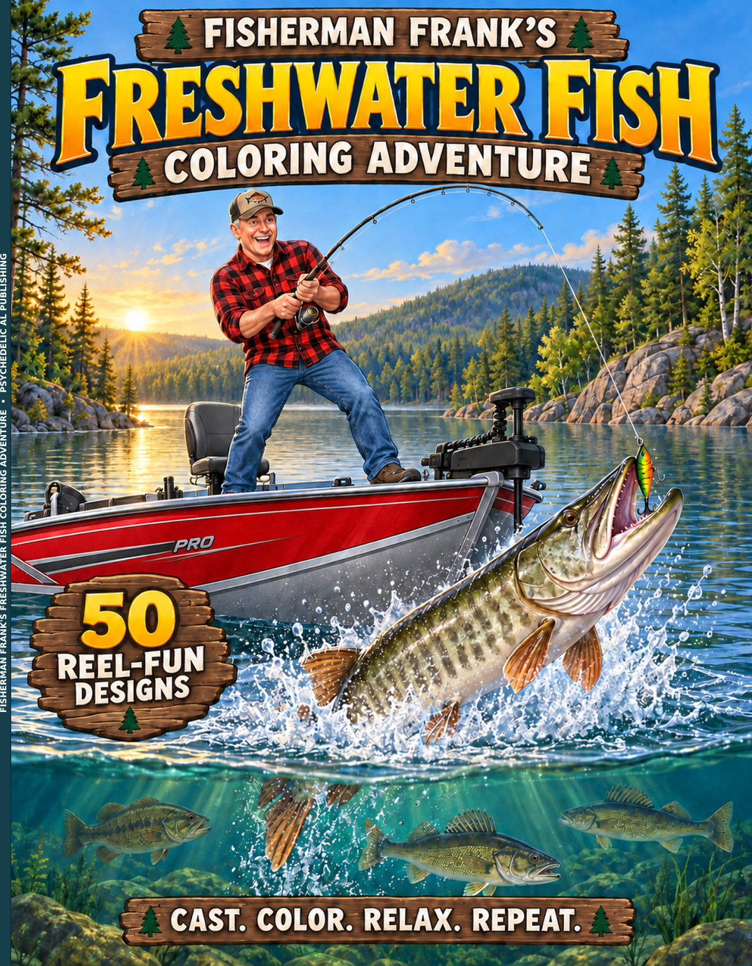 Fisherman Frank's Freshwater Fish Coloring Adventure front cover